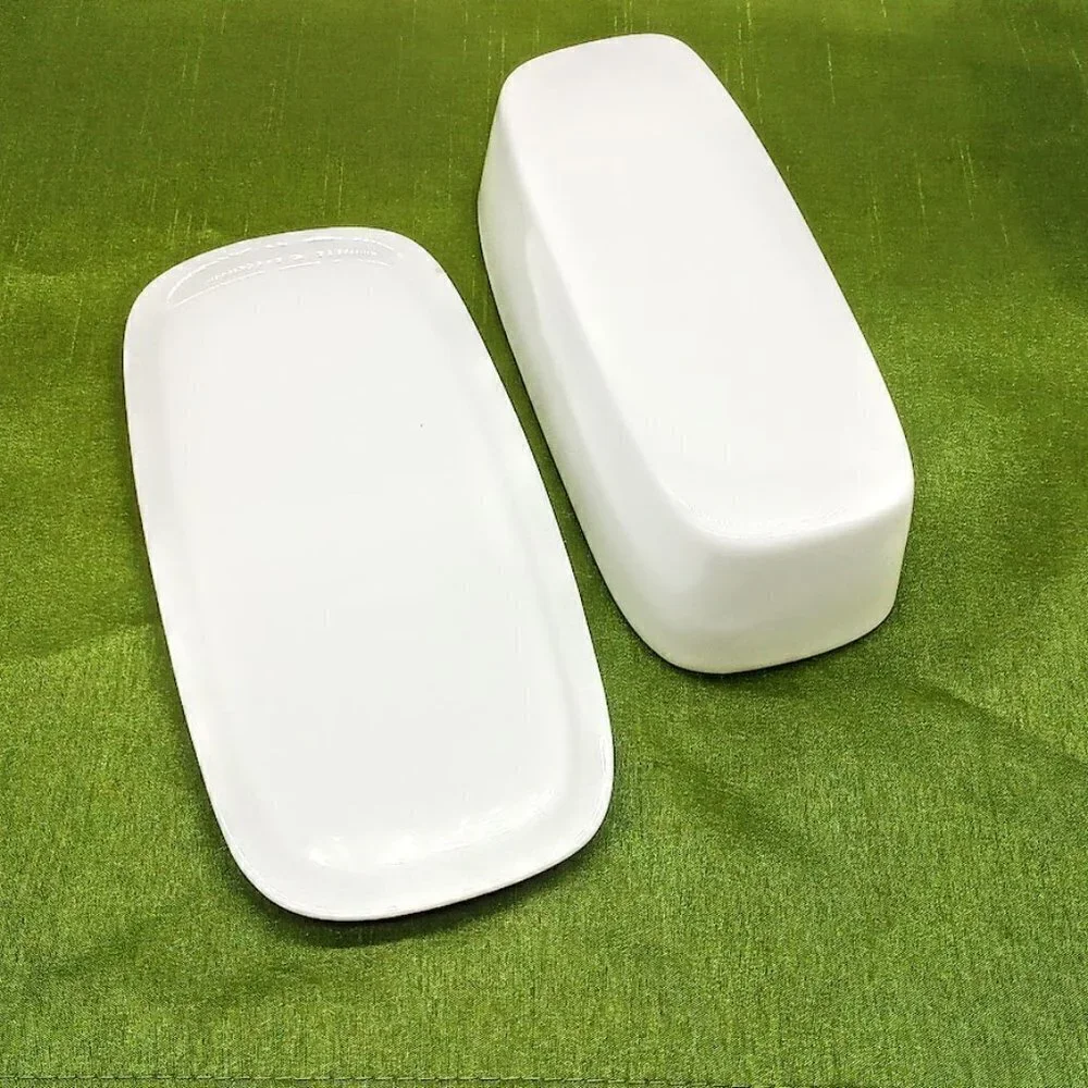 Fitz & Floyd Nevaeh White Fine Bone China Covered Butter Dish
